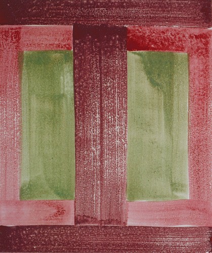 RG (3), Leimfarbe, Kasein- und Eitempera, 60 x 50 cm