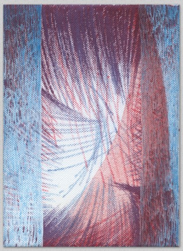 ZT 138, Tusche auf Leinwand, 18 x 13 cm